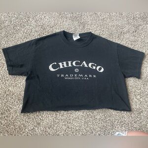 Chicago Windy Cindy Black Crop Top Size‎ S